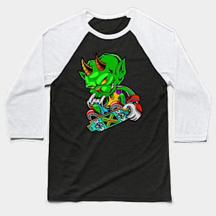 Demon Skater Kid Baseball T-Shirt